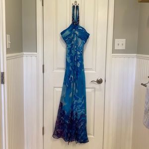 Blue and Purple La Femme Prom Dress